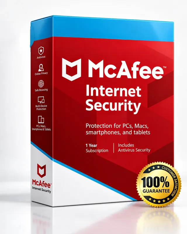 McAfee Internet Security product box