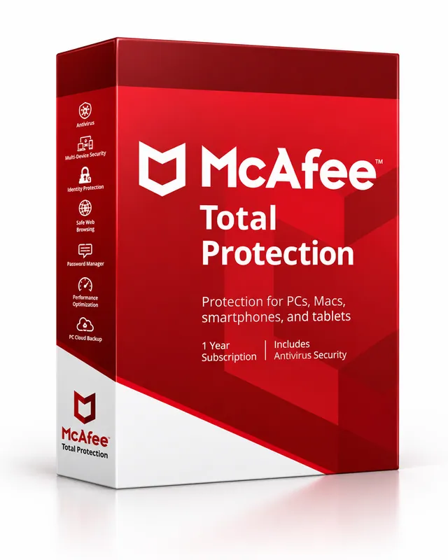 McAfee Total Protection product box