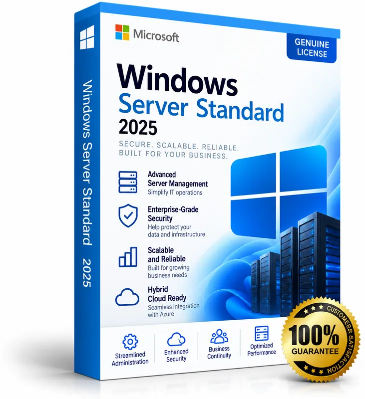 Windows Server 2025 Standard product box